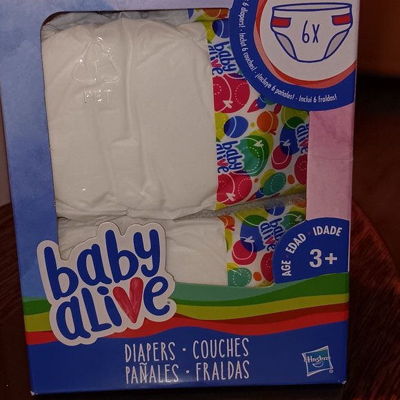 Hasbro Baby Alive 6 Diapers Ages 3+ - Picture 1 of 6